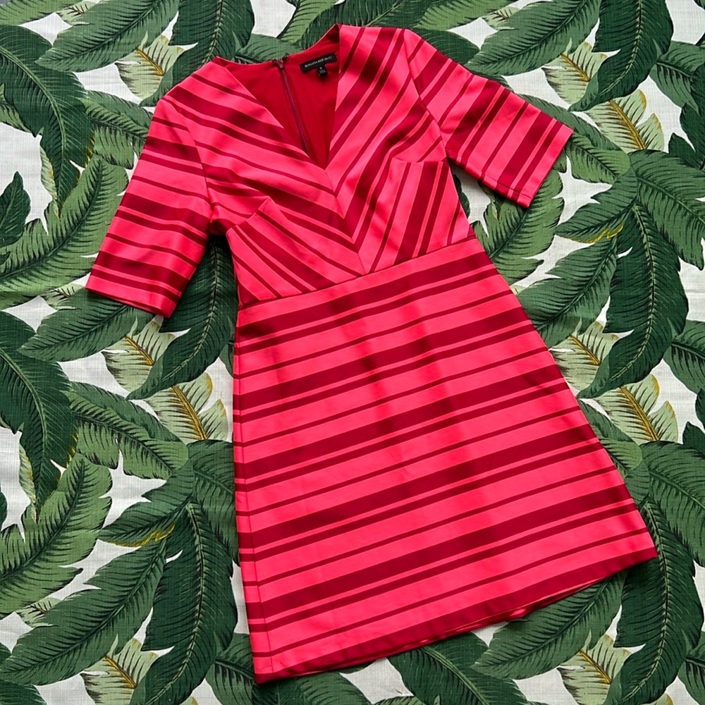 Banana Republic • Pink & Red Striped Valentine’s Day Dress • Size 6